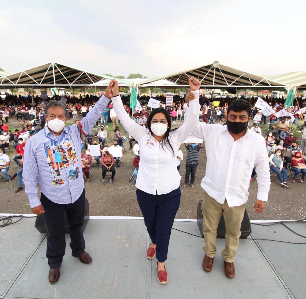 Ante liderazgos y militancia de Morena Sandra Luz Falcón y Nazario  Gutiérrez arrancaron campaña en Texcoco | Eje19